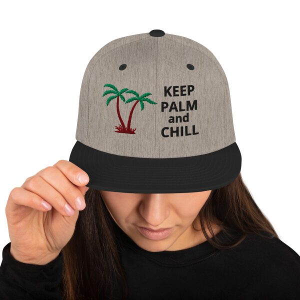 Snapback-Cap “Keep Palm and Chill”