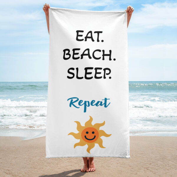 Handtuch “Eat. Beach. Sleep …”