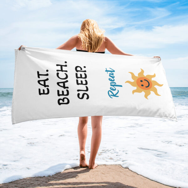Handtuch “Eat. Beach. Sleep …”