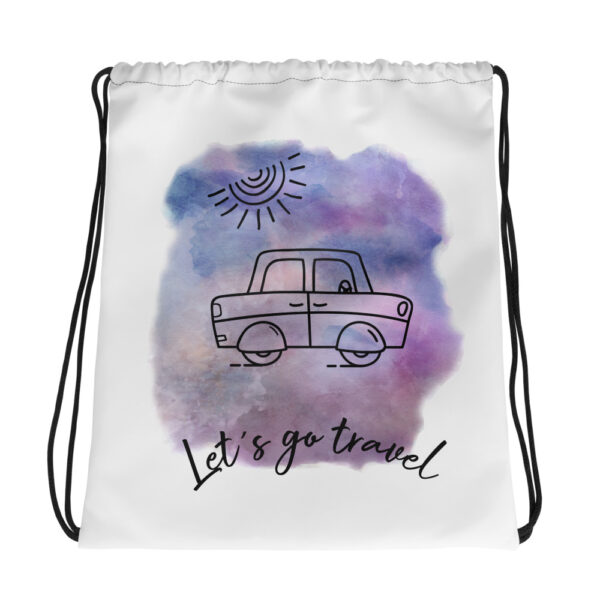 Kordelzug-Beutel “Let´s go Travel”