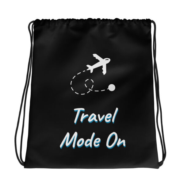 Kordelzug-Beutel “Travel Mode On”