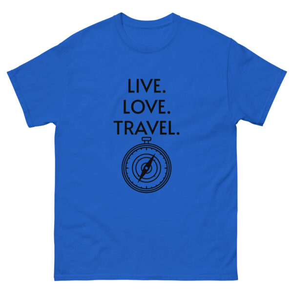 Klassisches Unisex T-Shirt “Live. Love. Travel”